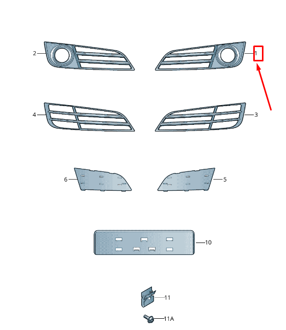 new audi a8 4h front left bumper grille 4h0807679f3fz 4h0807679f 3fz original