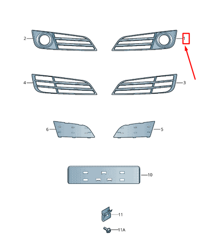 new audi a8 4h front left bumper grille 4h0807679f3fz 4h0807679f 3fz original