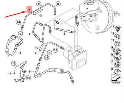 NEW BMW M3 E90 FRONT BRAKE PIPE 34302283681 2283681 ORIGINAL