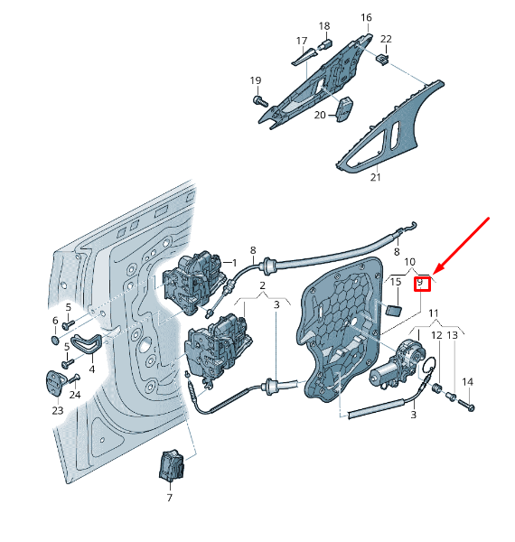new audi a6 avant c7 front right door inside cover 4g0839916a original
