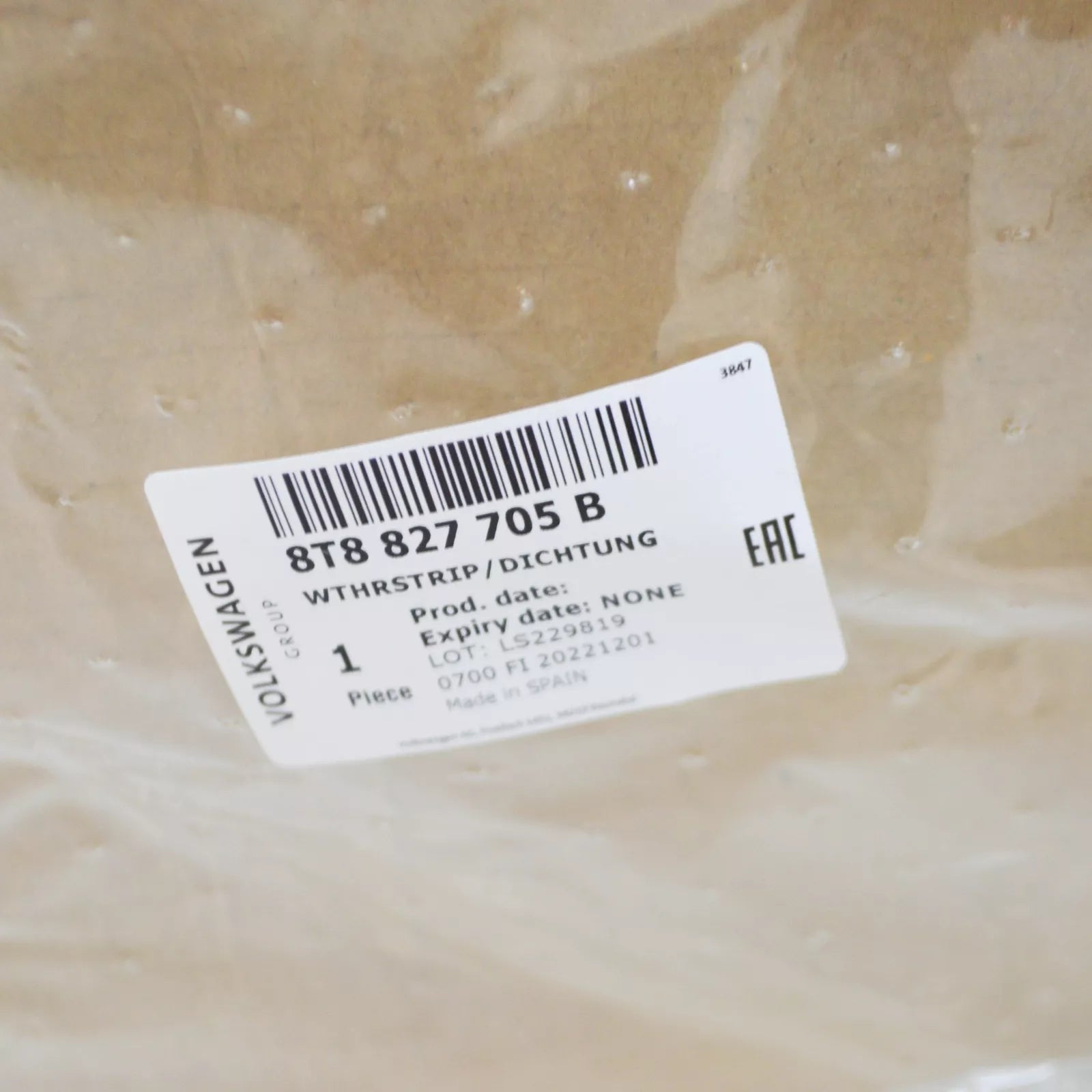 NEW AUDI A5 SPORTBACK 8T REAR TAILGATE BOOT RUBBER SEAL 8T8827705B ORIGINAL