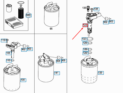 new mercedes-benz sprinter 906 fuel sensor heating element a0001593404 original