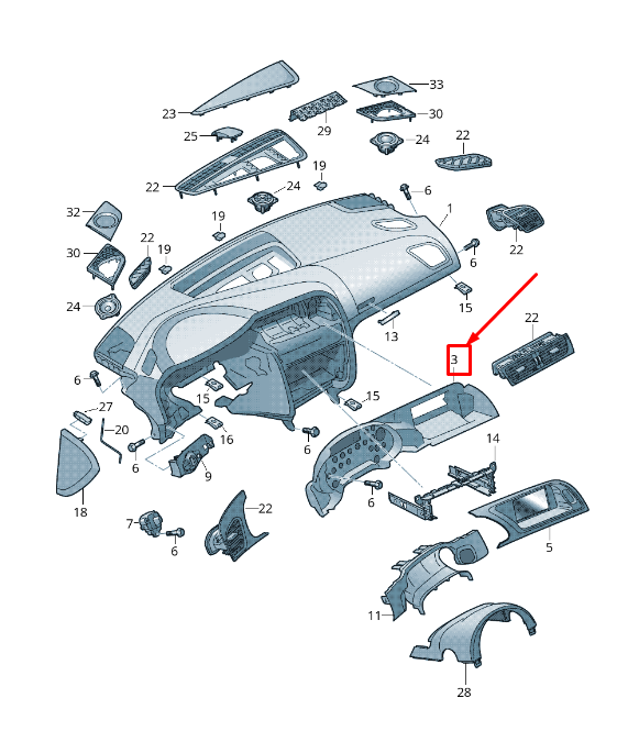 new audi a4 b8 instrument cluster housing bracket rhd 8t2857736 original