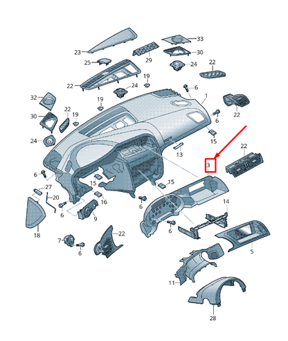 new audi a4 b8 instrument cluster housing bracket rhd 8t2857736 original