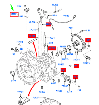 new ford focus mk2 gearbox speed sensor 4900624 8s4p-7m101-aa original
