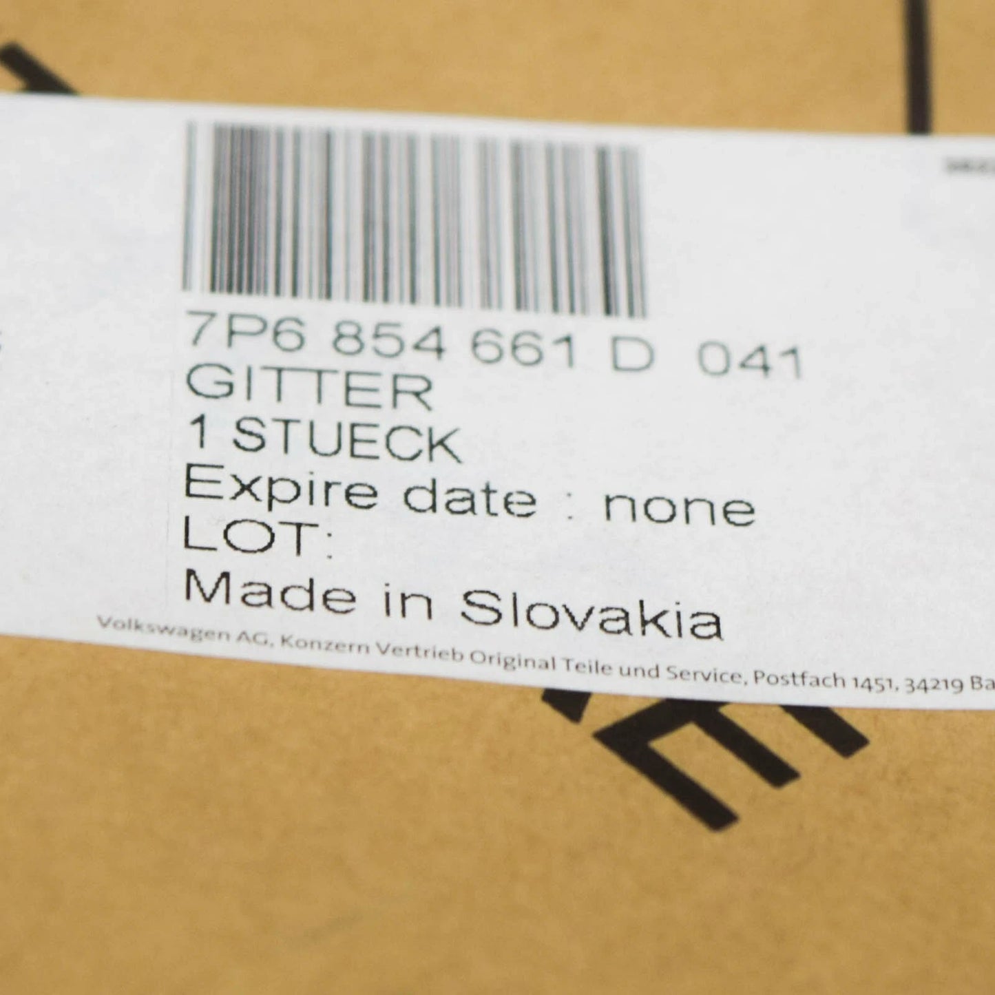 NEW VOLKSWAGEN TOAUREG 7P FRONT BUMPER LEFT GRILLE 7P6854661D041