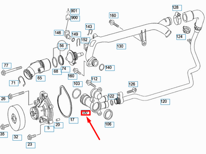 NEW MB SPRINTER W906 CYLINDER CRANKCASE RIGHT FITTING A2712001356 ORIGINAL