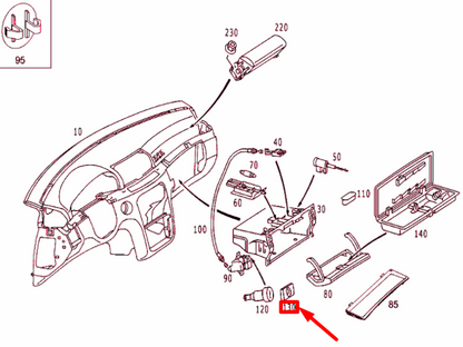 NEW MERCEDES-BENZ S W220 KEY BLOCK CAP LHD A22068903301270 ORIGINAL