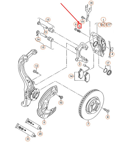 NEW AUDI A4 8E B6 FRONT BLEEDER SCREW 4F0615273 ORIGINAL