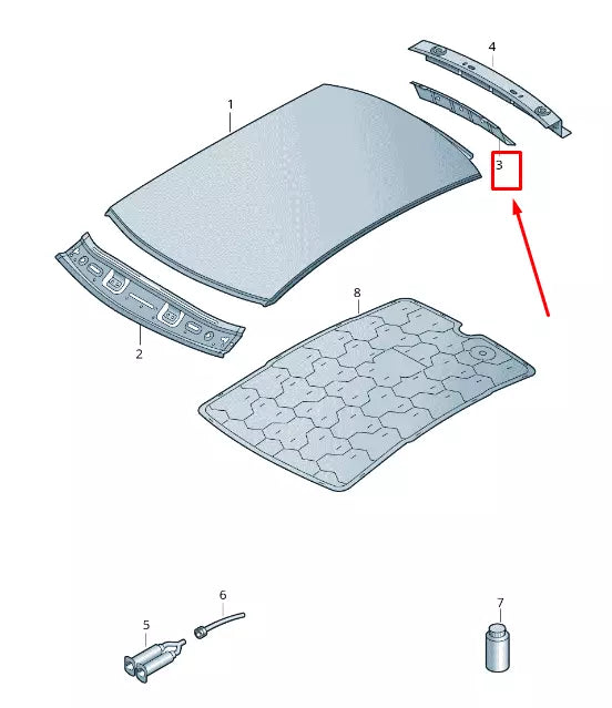 NEW AUDI Q3 F3 REAR INNER ROOF FRAME 83A817983