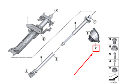 new bmw 5 touring g31 steering shaft sleeve 6862083 32306862083 original