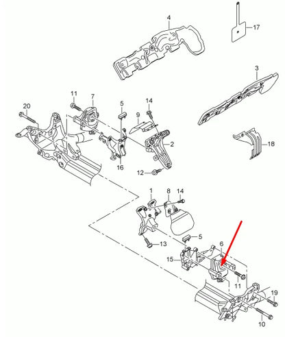 NEW AUDI S5 8T LEFT ENGINE MOUNT 8R0199381AG 4.2 PETROL 260KW ORIGINAL