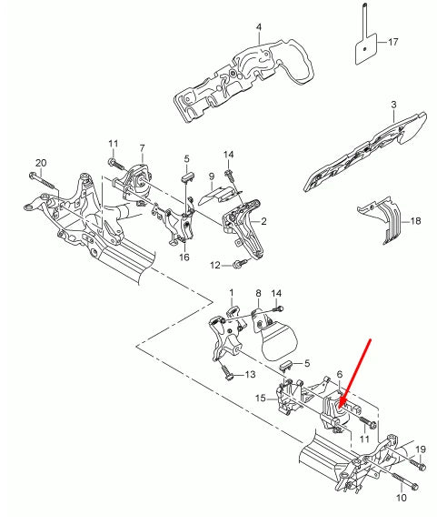 NEW AUDI S5 8T LEFT ENGINE MOUNT 8R0199381AG 4.2 PETROL 260KW ORIGINAL