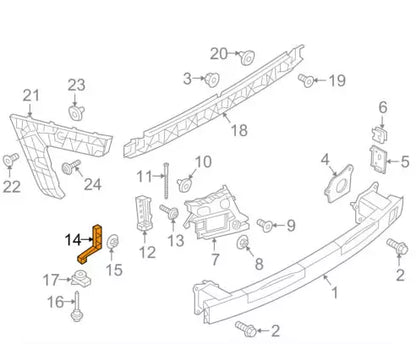 NEW AUDI A7 4G REAR LEFT SIDE BUMPER MOUNTING STRAP 4G8807329 ORIGINAL