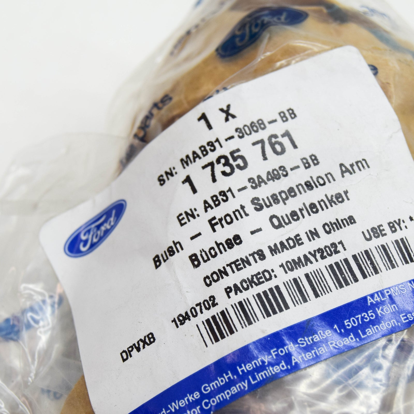 new ford ranger mk3 front suspension arm bush 1735761 ab31-3a493-bb original