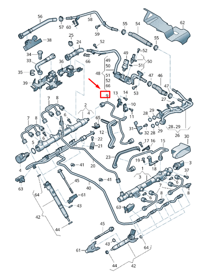 new audi q7 4m fuel line 057130312n original