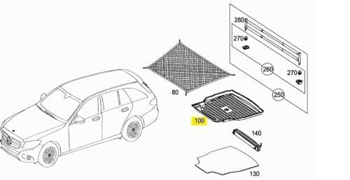 new mercedes-benz c s205 estate tailgate bootliner a2058140300 original