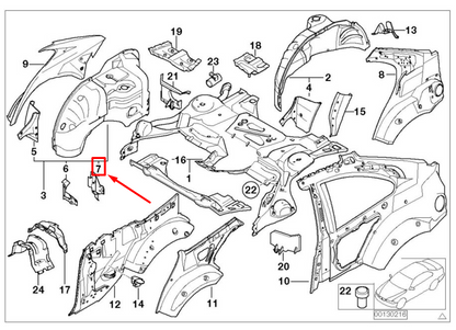 new bmw 3 e46 bracket f battery mounting 41007042349 7042349 original