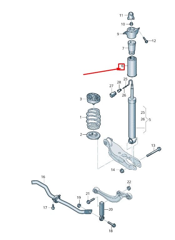 NEW AUDI Q8 4MN REAR SHOCK ABSORBER PROTECTIVE SLEEVE 4M0512137D