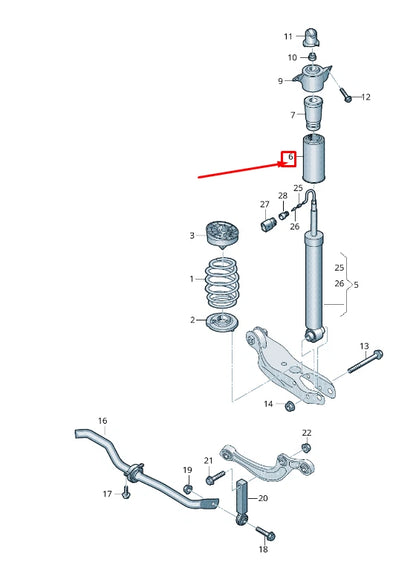 NEW AUDI Q8 4MN REAR SHOCK ABSORBER PROTECTIVE SLEEVE 4M0512137D