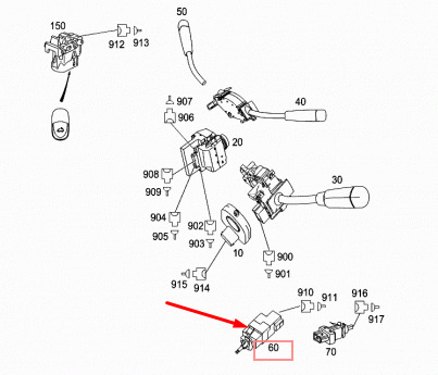 NEW MERCEDES-BENZ C-CLASS W203 BRAKE LIGHT SWITCH A0015453809 ORIGINAL