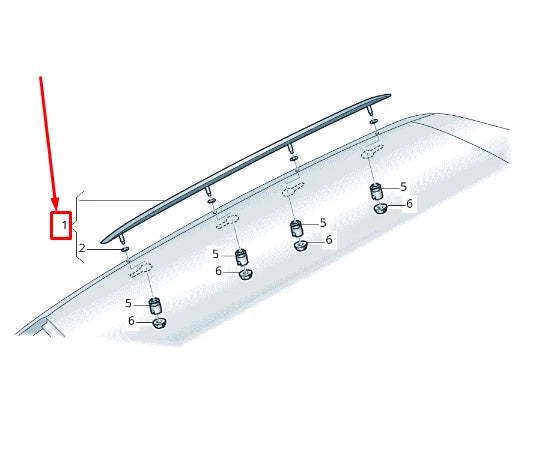 NEW AUDI E-TRON GEN LEFT SIDE ROOF RAIL 4K48600211P9 ORIGINAL