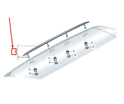 NEW AUDI E-TRON GEN LEFT SIDE ROOF RAIL 4K48600211P9 ORIGINAL