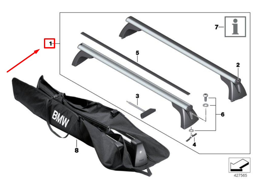 new bmw 3 e90 roof rails kit 82710403104 0403104 original
