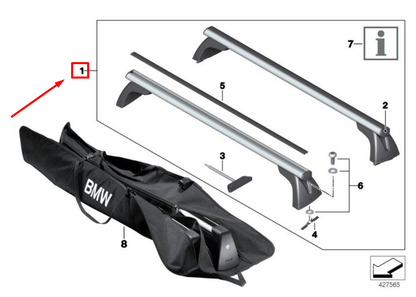 new bmw 3 e90 roof rails kit 82710403104 0403104 original