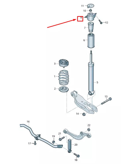 NEW AUDI A6 4A C8 REAR SHOCK ABSORBER BEARING 4K0513353
