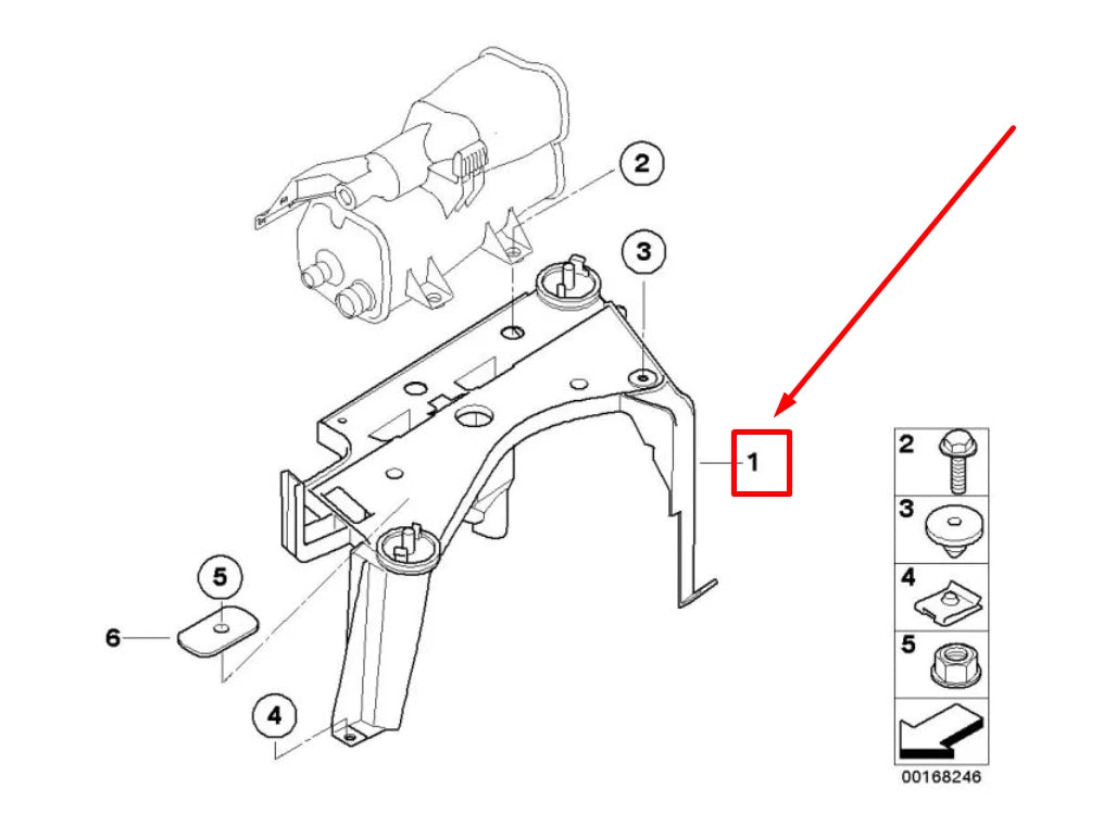 NEW BMW 3 E90 VAPOR CANISTER BRACKET 16136768644 6768644 ORIGINAL