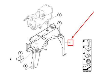 NEW BMW 3 E90 VAPOR CANISTER BRACKET 16136768644 6768644 ORIGINAL