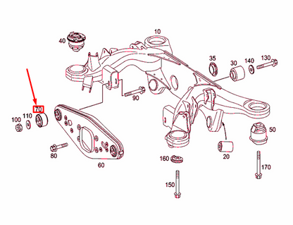 NEW MB E W211 FRONT CROSS STABILIZER RUBBER BUSHING A2113510842 ORIGINAL