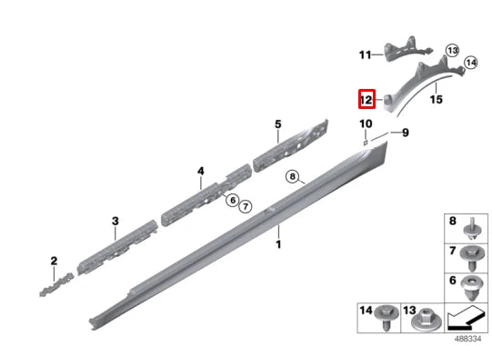 NEW BMW M5 F90 REAR LEFT WHEEL ARCH TRIM 51778069599 ORIGINAL