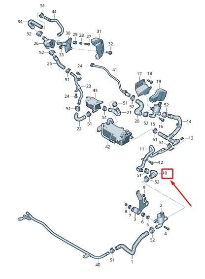 NEW AUDI Q8 4MN ENGINE COOLANT HOSE 4M0121447BC