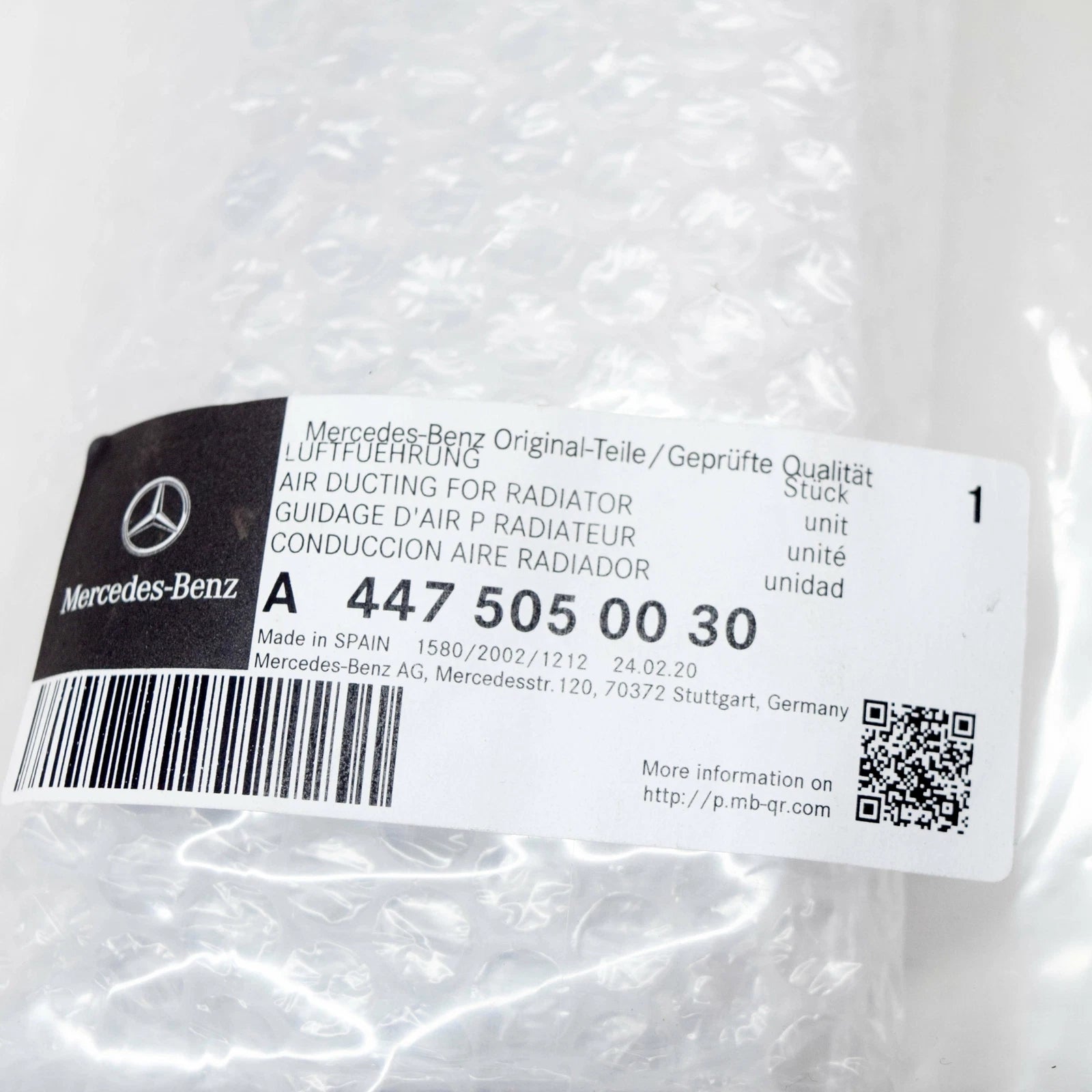 NEW MERCEDES-BENZ VITO W447 RADIATOR TOP AIR DUCT A4475050030 ORIGINAL