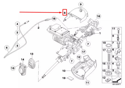 NEW BMW X5 E53 STEERING MECHANISM TRIM 6758854 32316758854 ORIGINAL