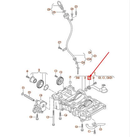NEW VOLKSWAGEN AMAROK SUCTION LINE 03L115251A