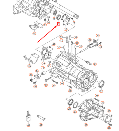 NEW AUDI A4 B8 MANUAL TRANSMISSION OUTPUT BEARING 0B4311965A ORIGINAL