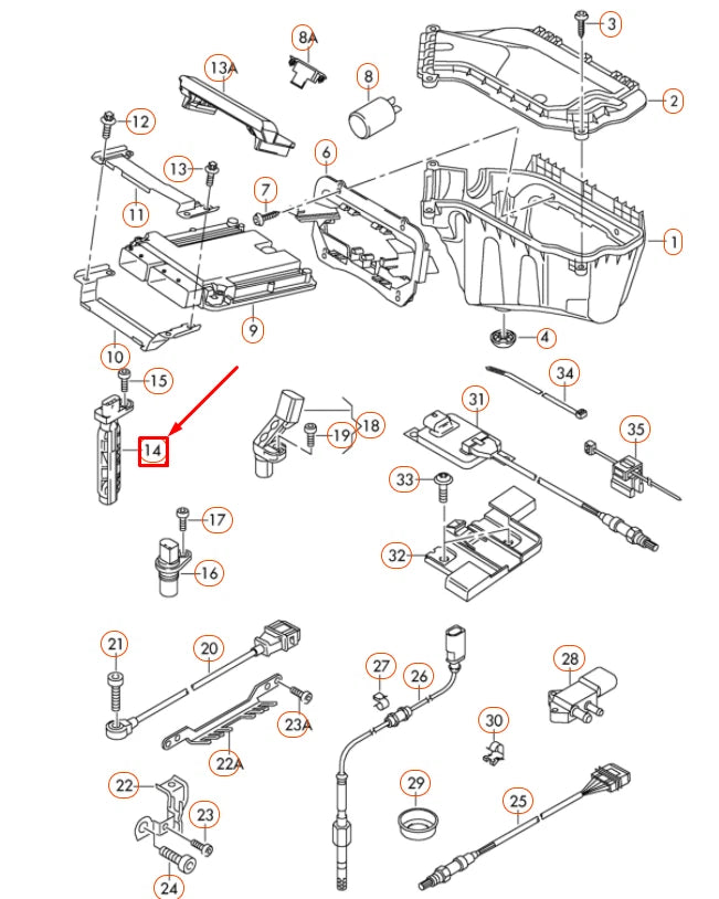 NEW AUDI A4 B8 ENGINE SPEED SENSOR 059906433C ORIGINAL