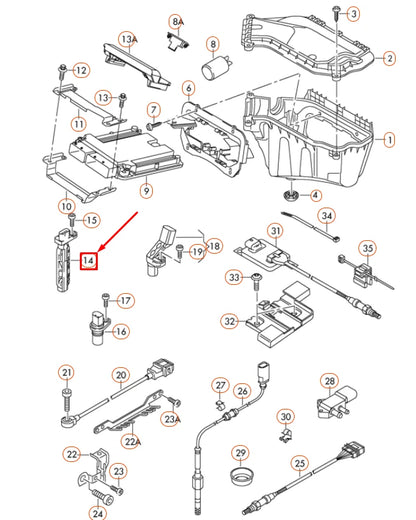 NEW AUDI A4 B8 ENGINE SPEED SENSOR 059906433C ORIGINAL