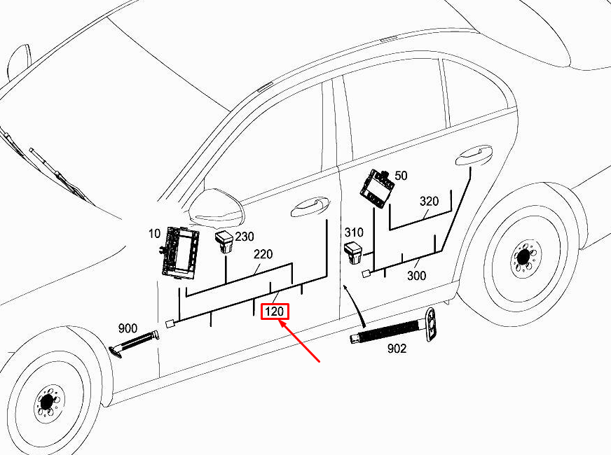 new mercedes-benz e w213 front right door wiring harness a2135402729 original