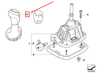 NEW BMW 6 E63 GEAR SHIFTING KNOB 2282750 25162282750 ORIGINAL