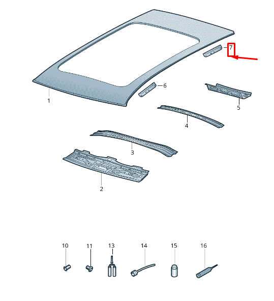 new skoda octavia 5e mk3 rear right roof rail bracket 5e9817906 original