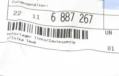 NEW BMW I3 I01 LEFT ENGINE MOUNT 6887267 22116887267 ORIGINAL