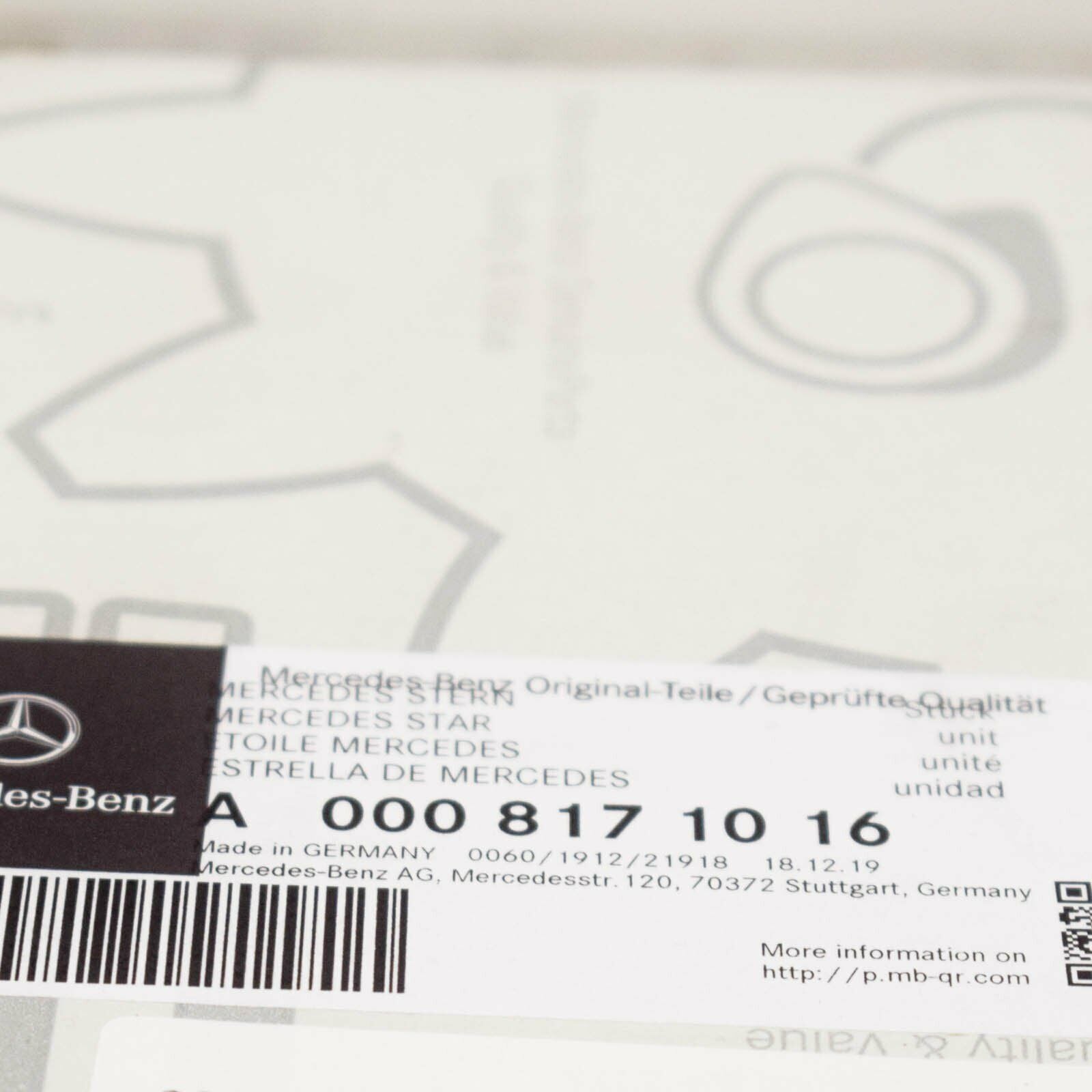 NEW MERCEDES-BENZ C-CLASS W205 RADIATOR GRILLE STAR EMBLEM A0008171016 ORIGINAL