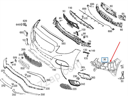 NEW MERCEDES-BENZ C-CLASS W205 FRONT BUMPER RIGHT BRACKET A2058850665