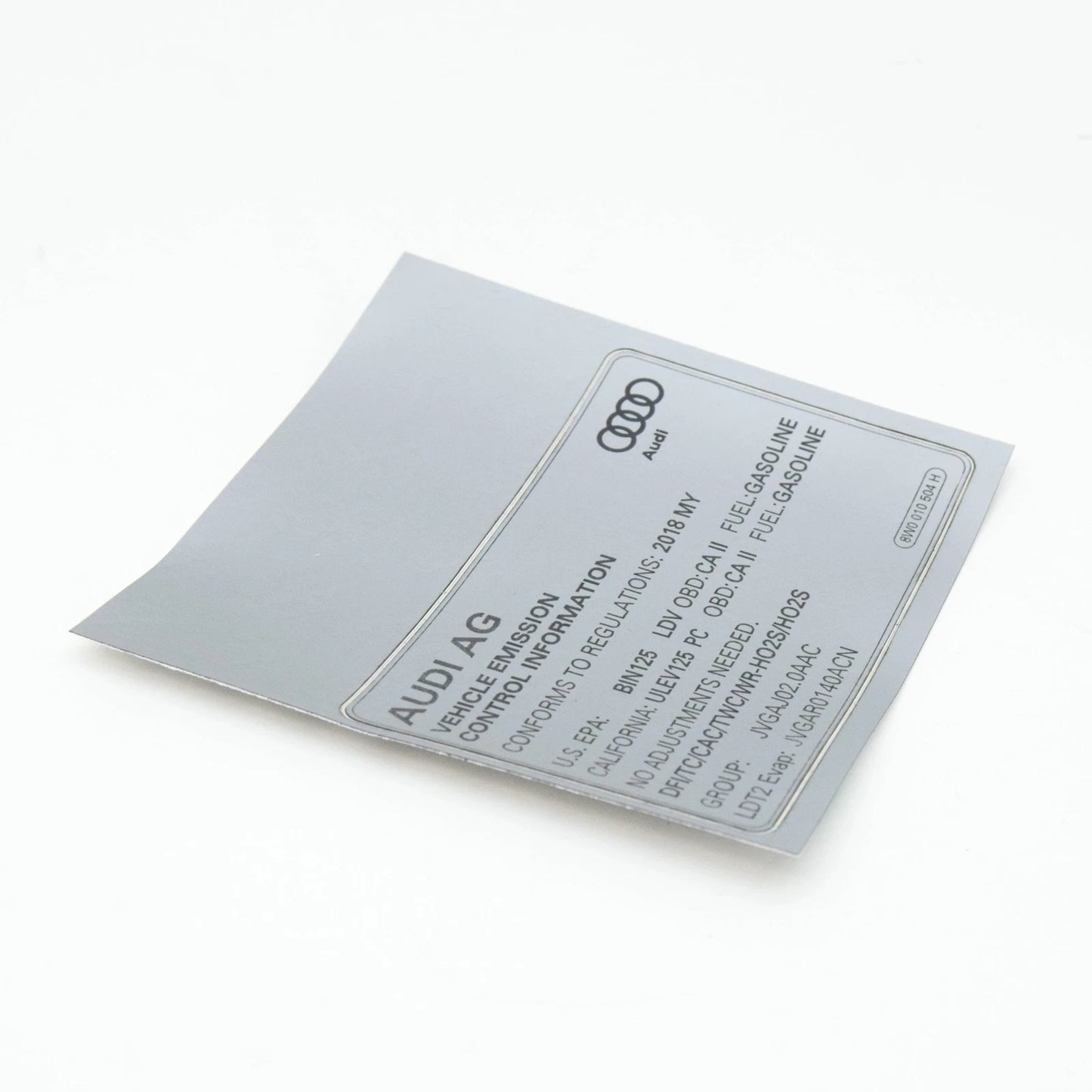 NEW AUDI Q5 FY DATA PLATE 8W0010504H ORIGINAL