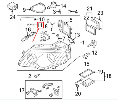 NEW VW PASSAT B6 3C FRONT HEADLAMP HIGH BEAM DUST COVER CLIP 3C0941160 ORIGINAL