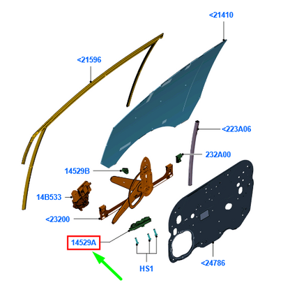 new ford kuga mk1 c394 front right door window switch rhd 1547152 original